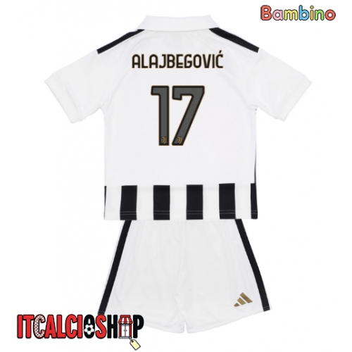Juventus Kerim Alajbegovic #17 Prima Maglia Bambino 2026-27 Manica Corta (+ Pantaloni corti)